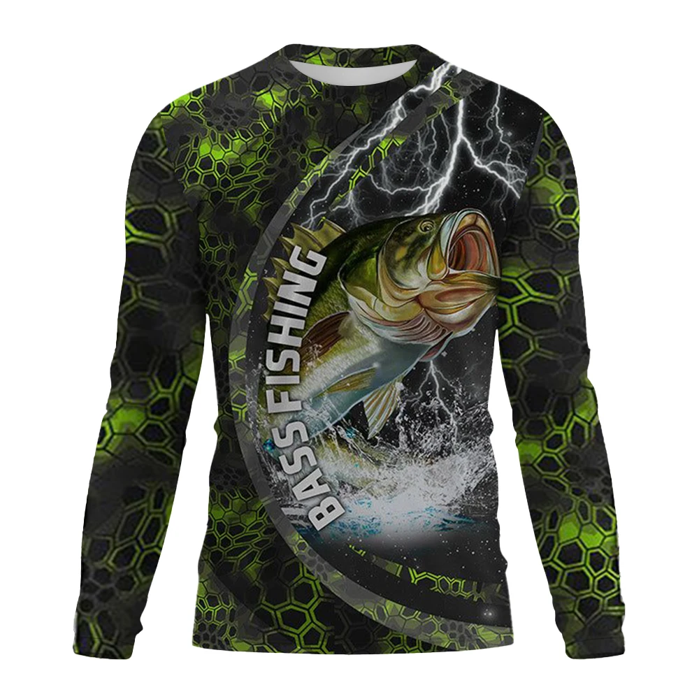 Fishing Shirt Uv Protection - Men Bass Fishing Long Sleeve Shirt