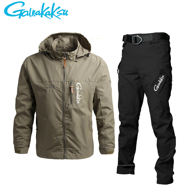 Men's Waterproof Hooded Jacket - Fishing Rain Suit 评论和价格