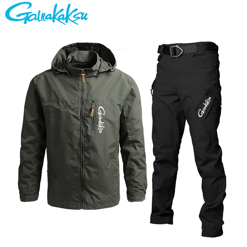 Men's Waterproof Hooded Jacket - Fishing Rain Suit 评论和价格