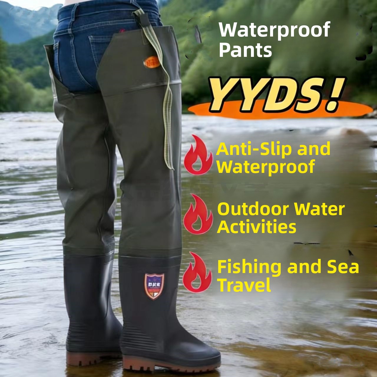 Thickened Over-Knee Rain Boots - Fishing Rain Suit 评论和价格