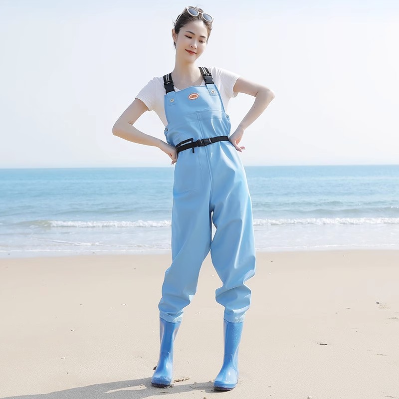 Ladies Half-Body Waders Beach  - Fishing Rain Suit 评论和价格