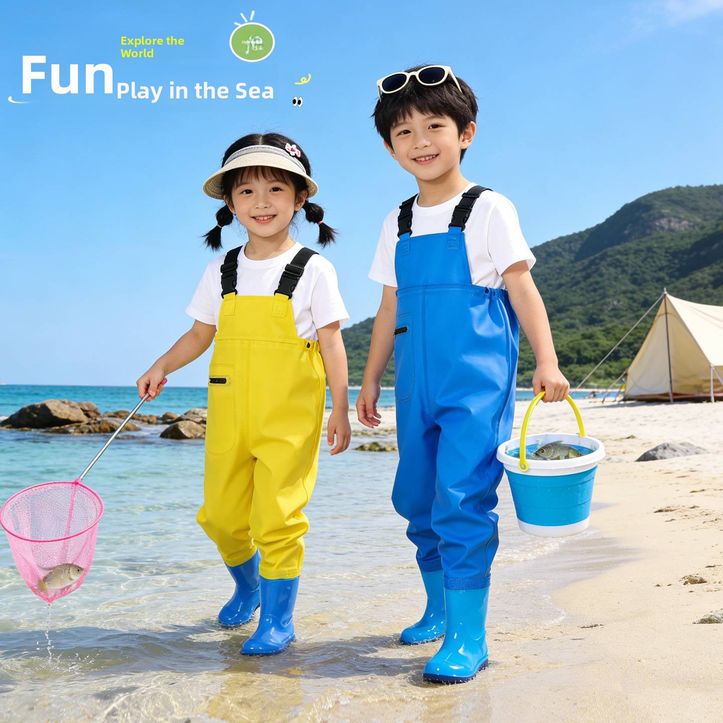 Children's Overall Waterproof  - Fishing Pants Waterproof 评论和价格