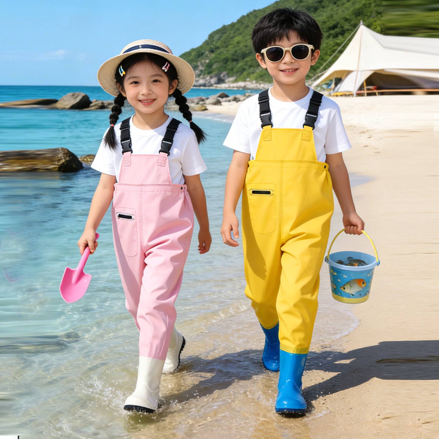 Children's Overall Waterproof  - Fishing Pants Waterproof 评论和价格
