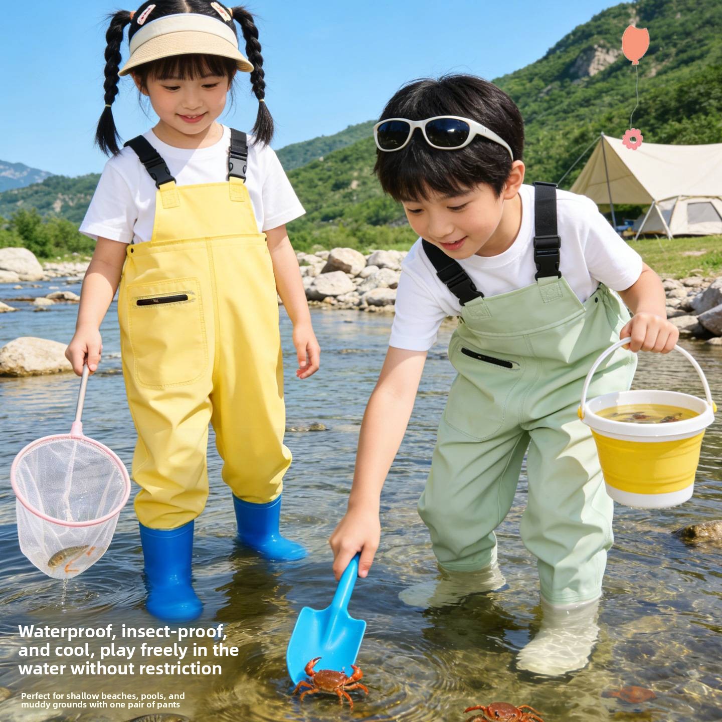 Children's Overall Waterproof  - Fishing Pants Waterproof 评论和价格